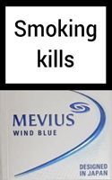 Mevius Wind Blue Cigarette Pack