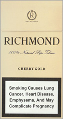 Richmond Cherry Gold Super Slims 100s Cigarette Pack
