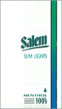 Salem Slim Lights 100's Cigarette Pack