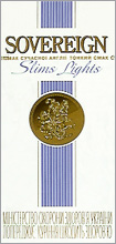 Sovereign Slim Lights 100's Cigarette Pack
